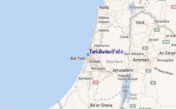মানচিত্র তেল আভিভ yafo 